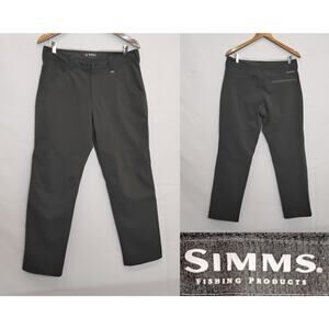 Simms Softshell Pants Men's 32x30 Gray Performance Fishing Gear #W4698